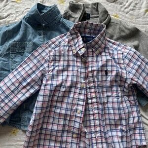 Toddler boy button down shirt and hoodie